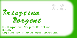 krisztina morgent business card